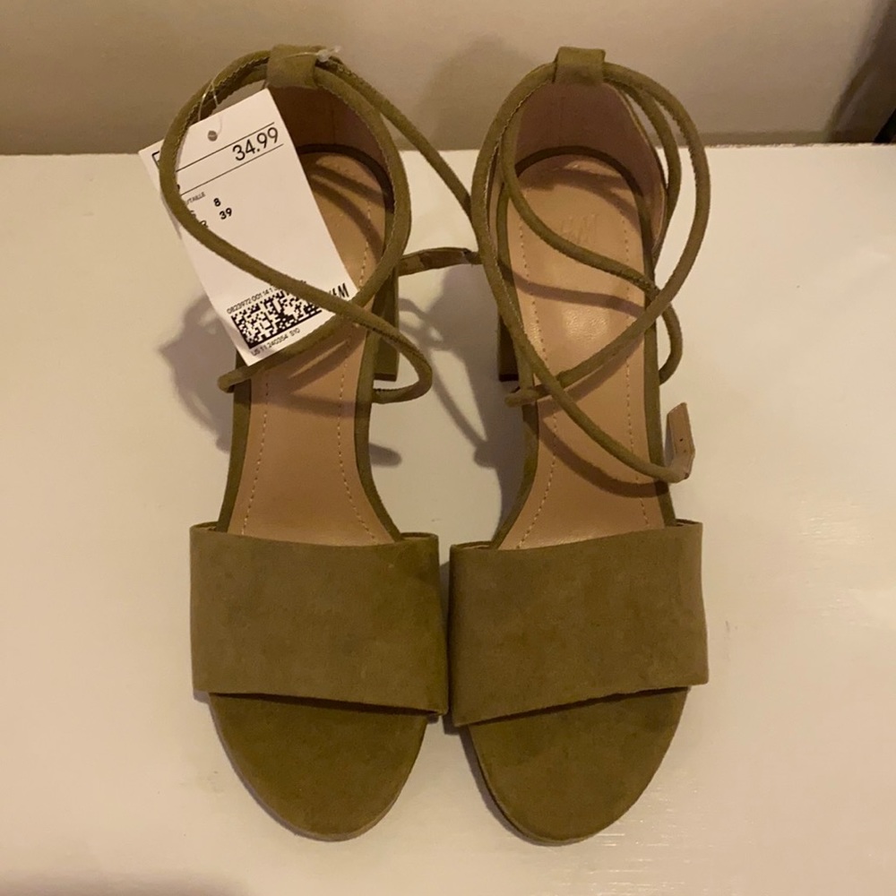 Olive Green Suede Heels